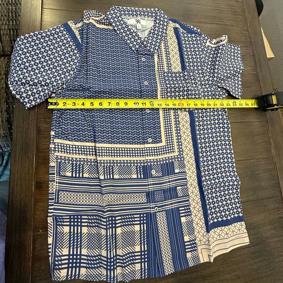 Urban Necessities UN Geo Button Up (Marina) Mens Size Large - Picture 3 of 7